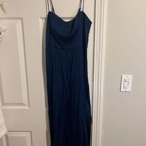 Abercrombie navy blue silk dress